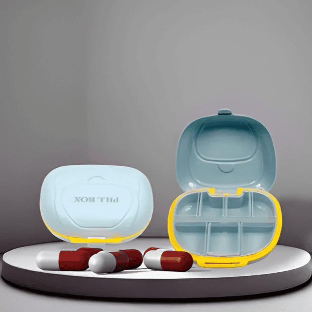 Briefcase Pill Box, Splitters Pill Case Holder, Portable 7 Grid Mini Pill Box, Outdoor Travel Pill Protect Container, Tablet Storage Dispenser Container Briefcase Pill Box, Splitters Pill Case Holder, Portable 7 Grid Mini Pill Box, Outdoor Travel Pill Protect Container, Tablet Storage Dispenser Container